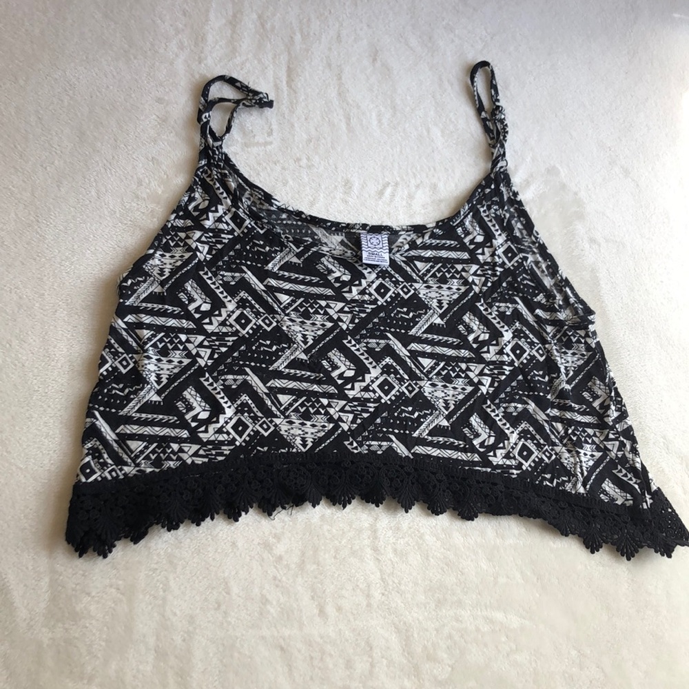 Tribal print cropped top